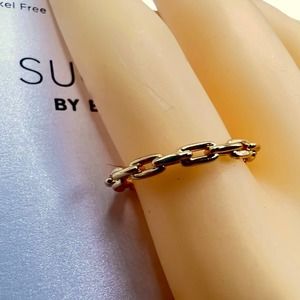 Sugarfix by Baublebar gold toned chain link ring. New. Minimalistic